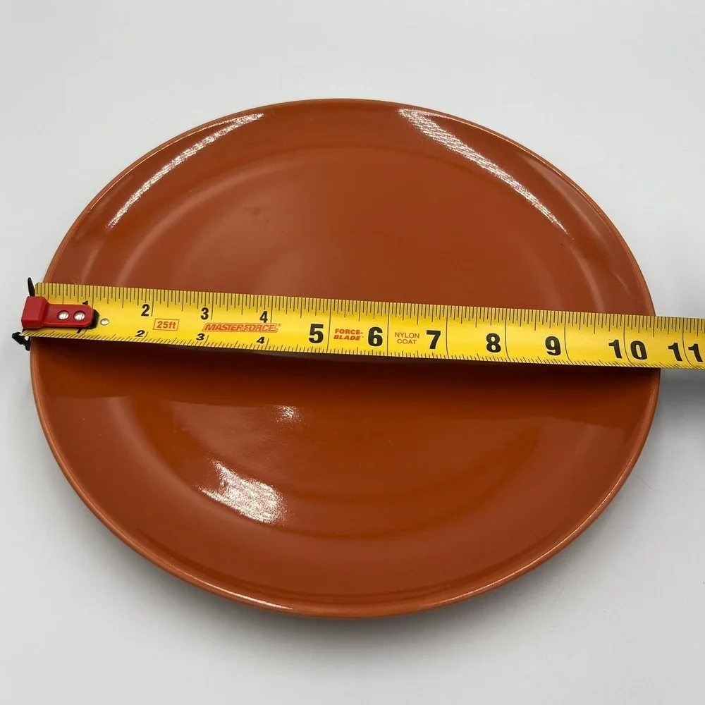 IKEA Dinner Plates Set of 6 10in Rust Orange Very Good Fargklar 15199-1